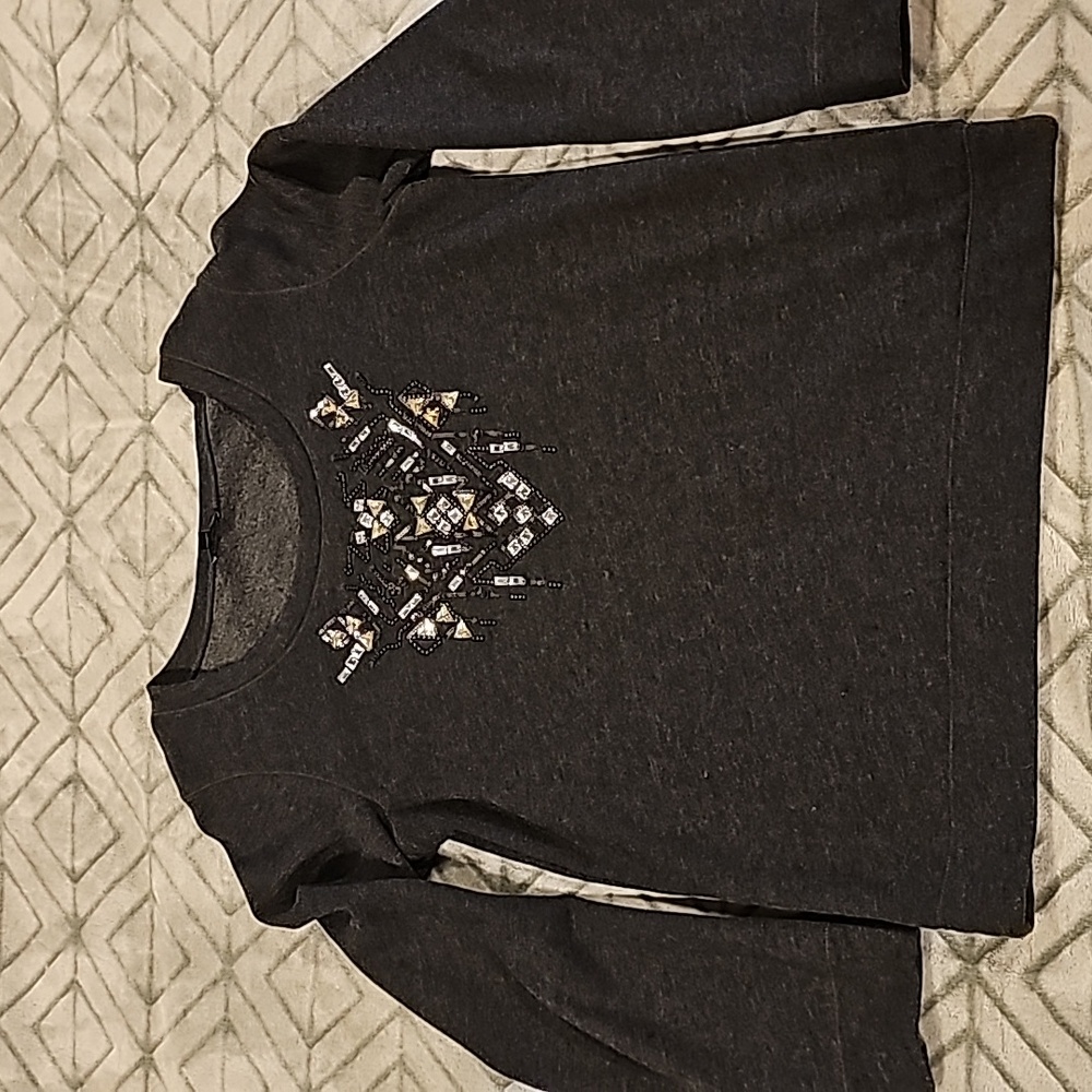 Express Embellished Sweatshirt Sz M